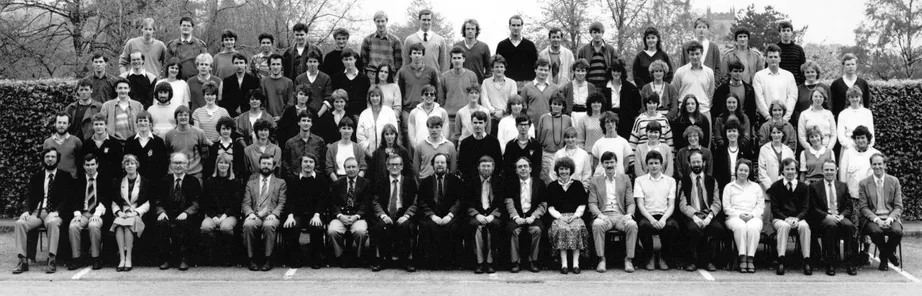 Geography Department Undergraduate Group photo from 1985