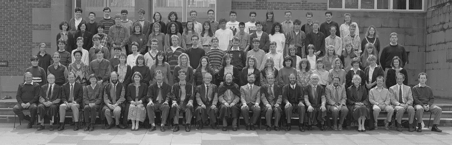 Geography Department Undergraduate Group photo from 1991