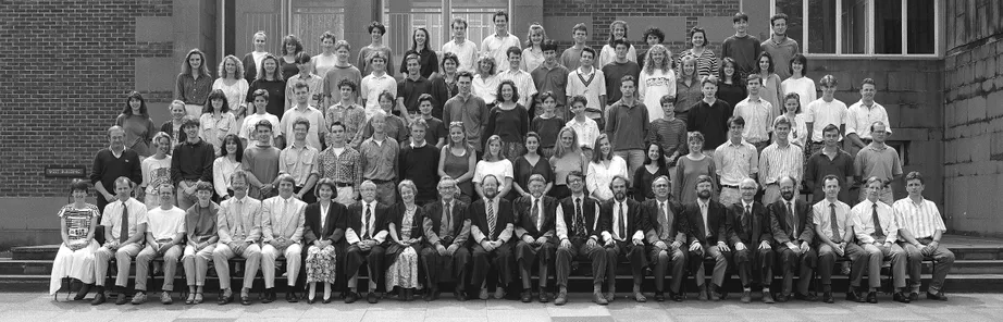 Geography Department Undergraduate Group photo from 1992