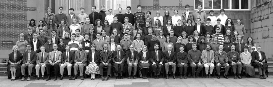 Geography Department Undergraduate Group photo from 1993