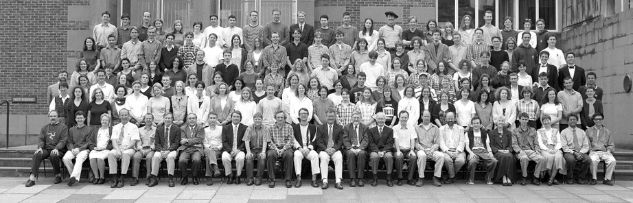 Geography Department Undergraduate Group photo from 1996
