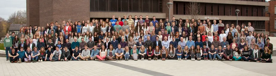 Geography Department Undergraduate Group photo from 2013