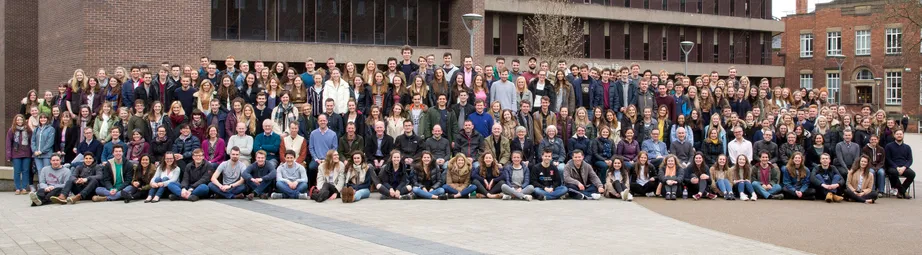Geography Department Undergraduate Group photo from 2016