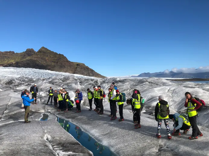 students standing on arctic
