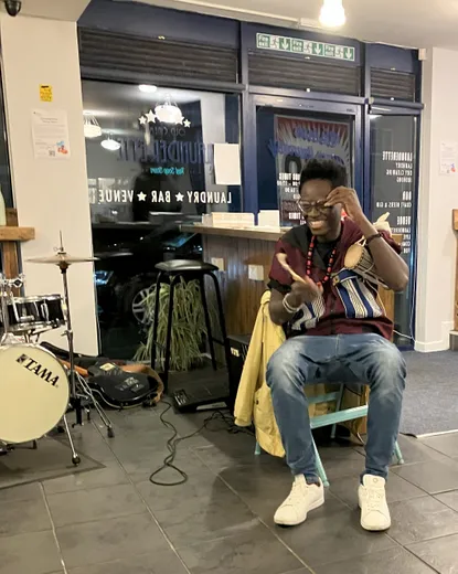 Jam-Session with students and musicians from Durham at Old Cinema Launderette in Gilesgate