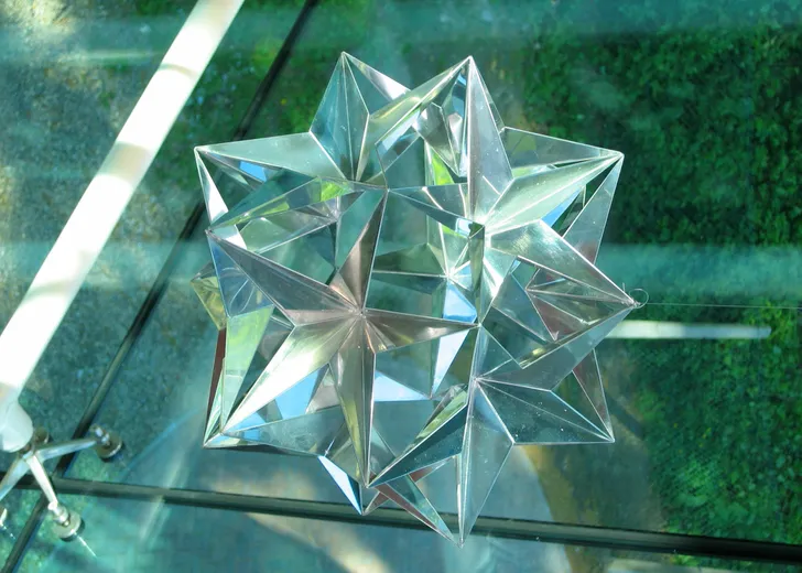 Starburst Sculpture that hangs in the lobby of the Ogden East building