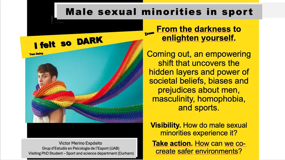 Victor Merino Exposito's entry to the Picturing Research Event about male sexual minorities in sport
