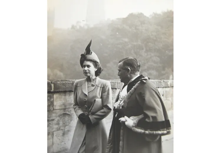 Princess Elizabeth at Prebends Bridge 1947