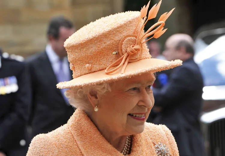 Queen Elizabeth smiling at Diamond Jubilee