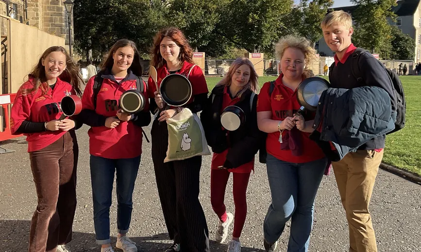 College of St Hild and St Bede students welcoming new students during Matriculation 2022
