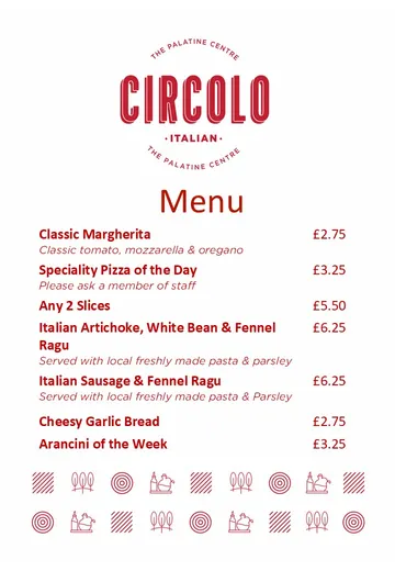 Circolo Spring/Summer Menu 2025