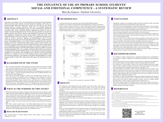 The Influence of Udl on Primary School Students’ Social and Emotional Competence – A Systematic Review