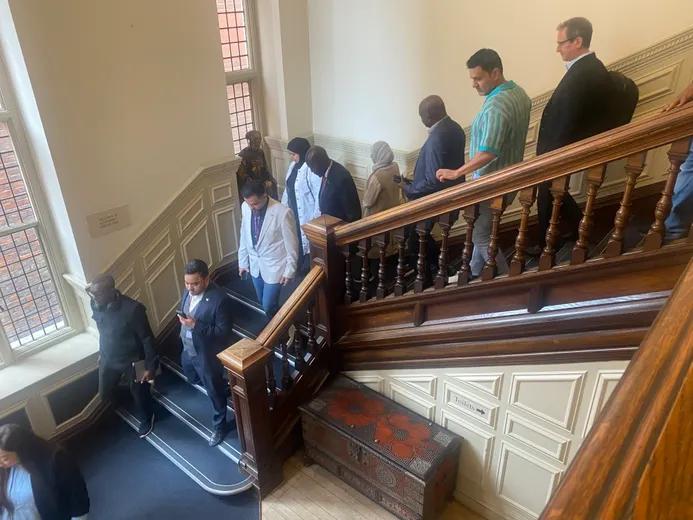 On the stairs at the RGS