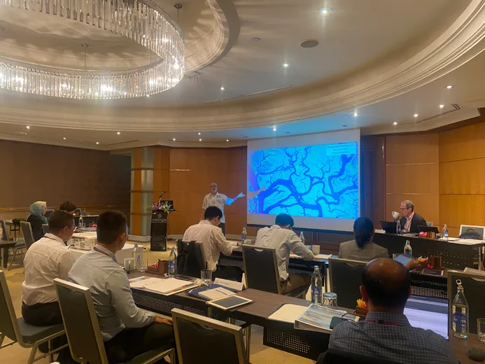 Alan Zeigler speaking at IBRU workshop