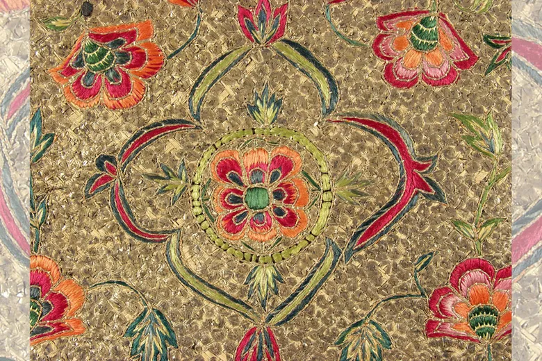 Detail of textile fan cover