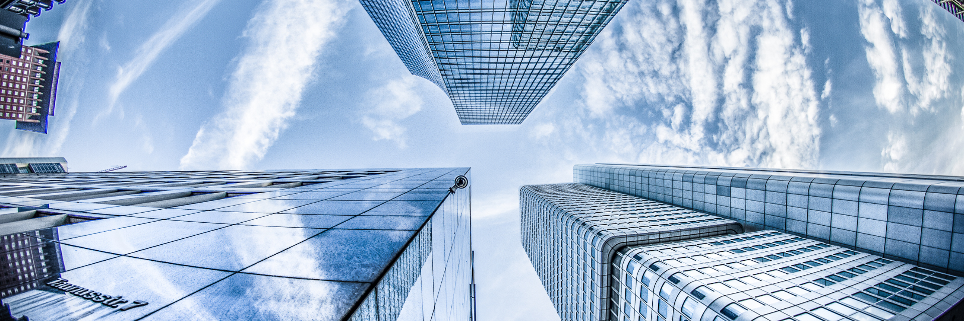 Skyscrappers as seen from below