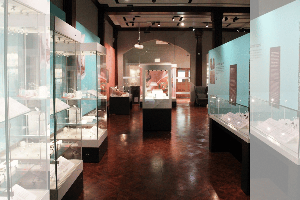 The Roman section of the Museum of Archaeology Permanent Gallery.