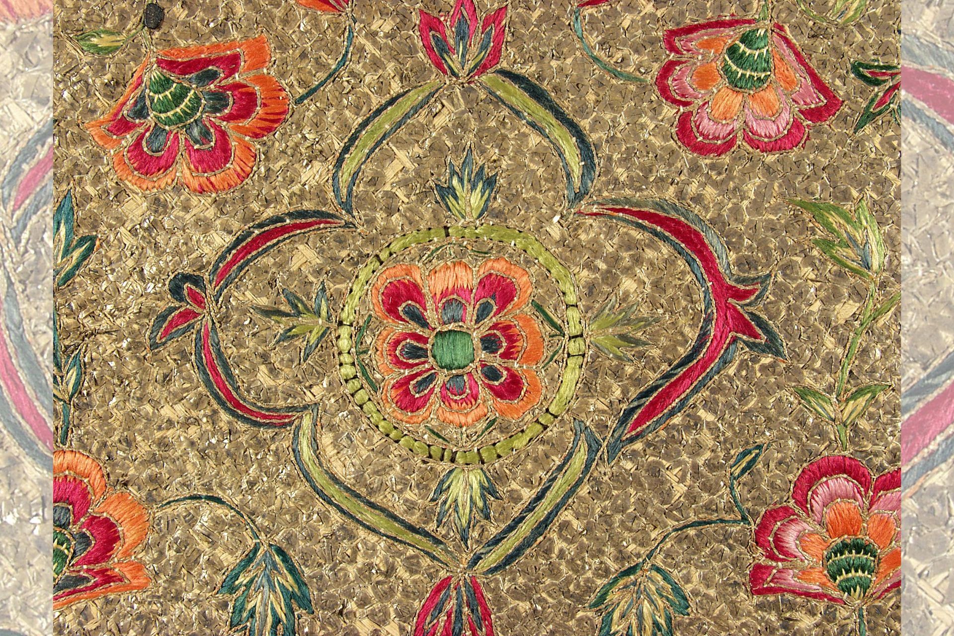 Detail of textile fan cover