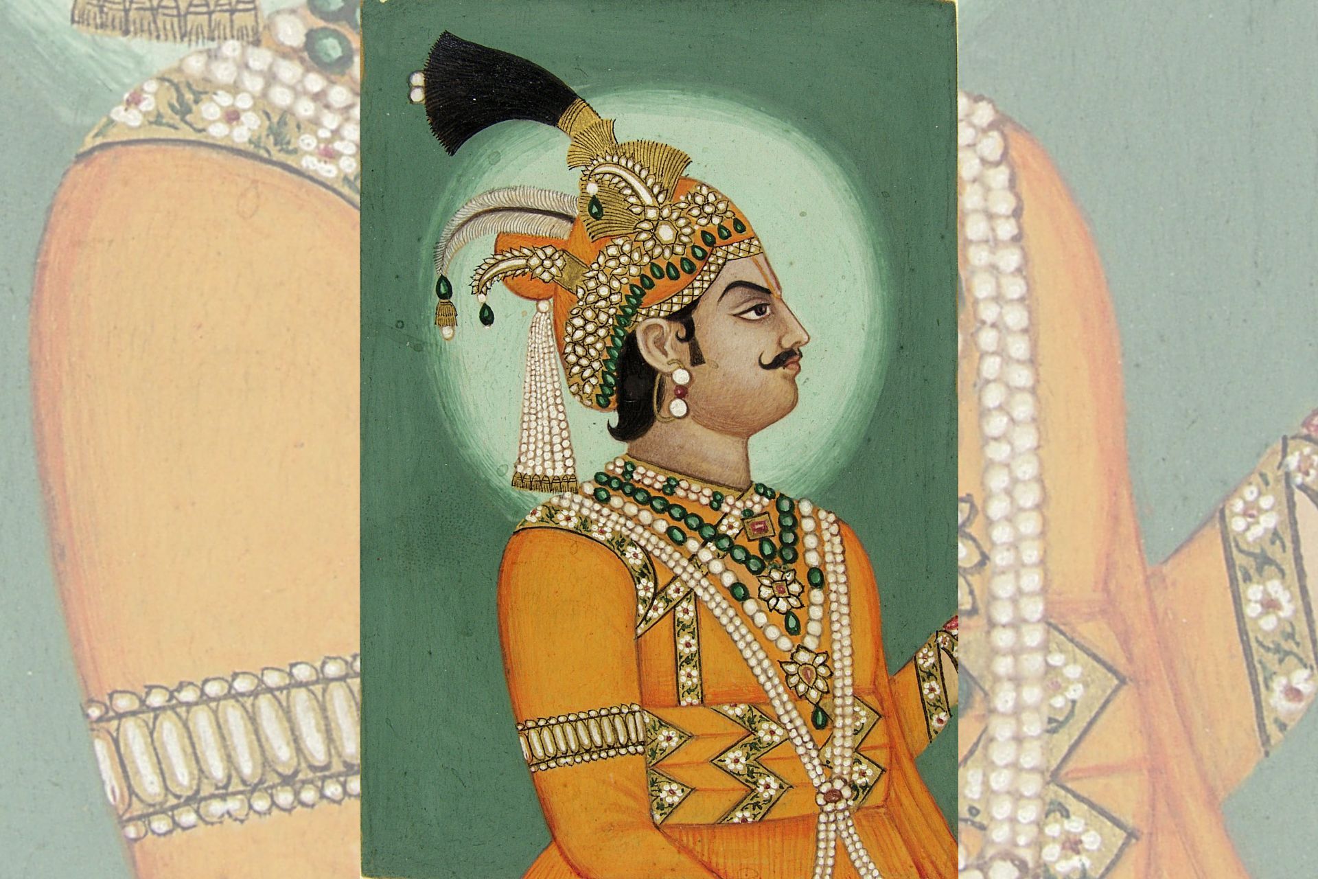 Indian miniature painting of Maharaja Sawai Pratap Singh, ruler of Jaipur 1779 – 1803