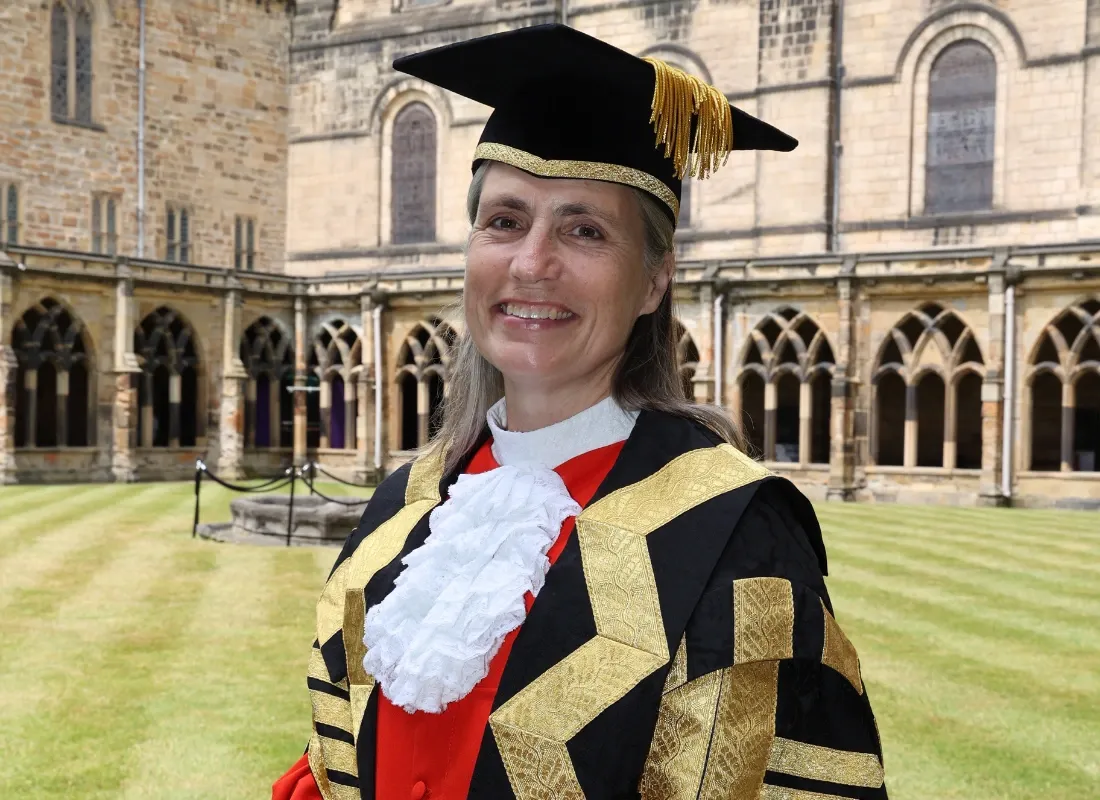 Chancellor Dr Fiona Hill in her official ceremonial robes
