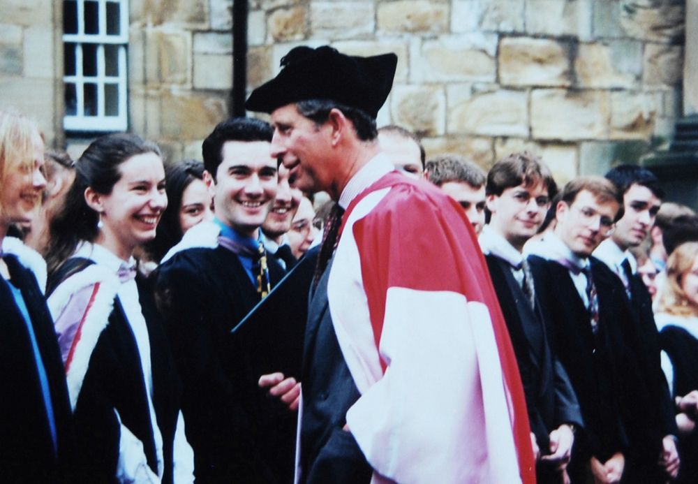 HRH Prince Charles speaking to students at his Honorary Graduation in 1998