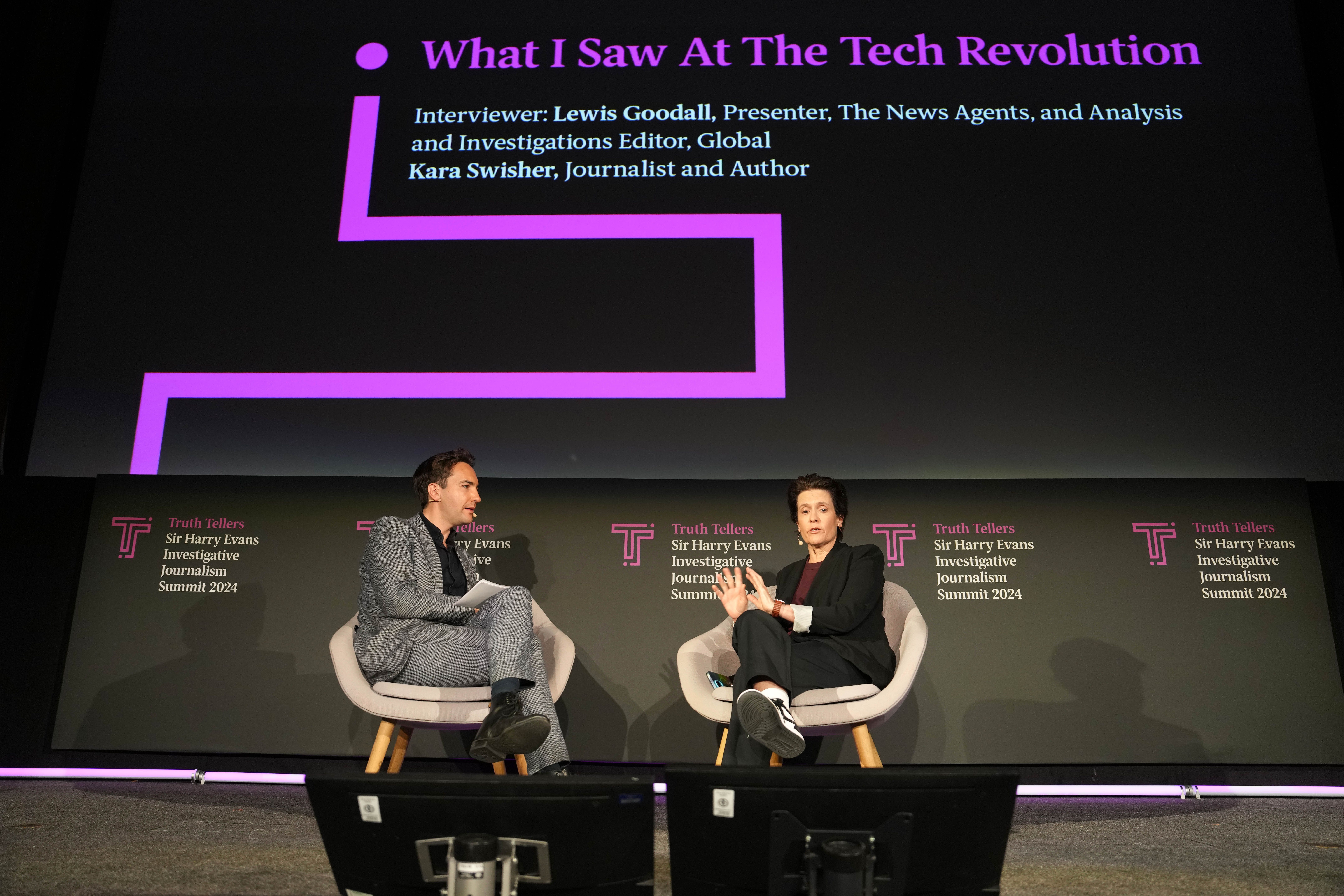 Kara Swisher, interviewed about the Tech Revolution by Lewis Goodall