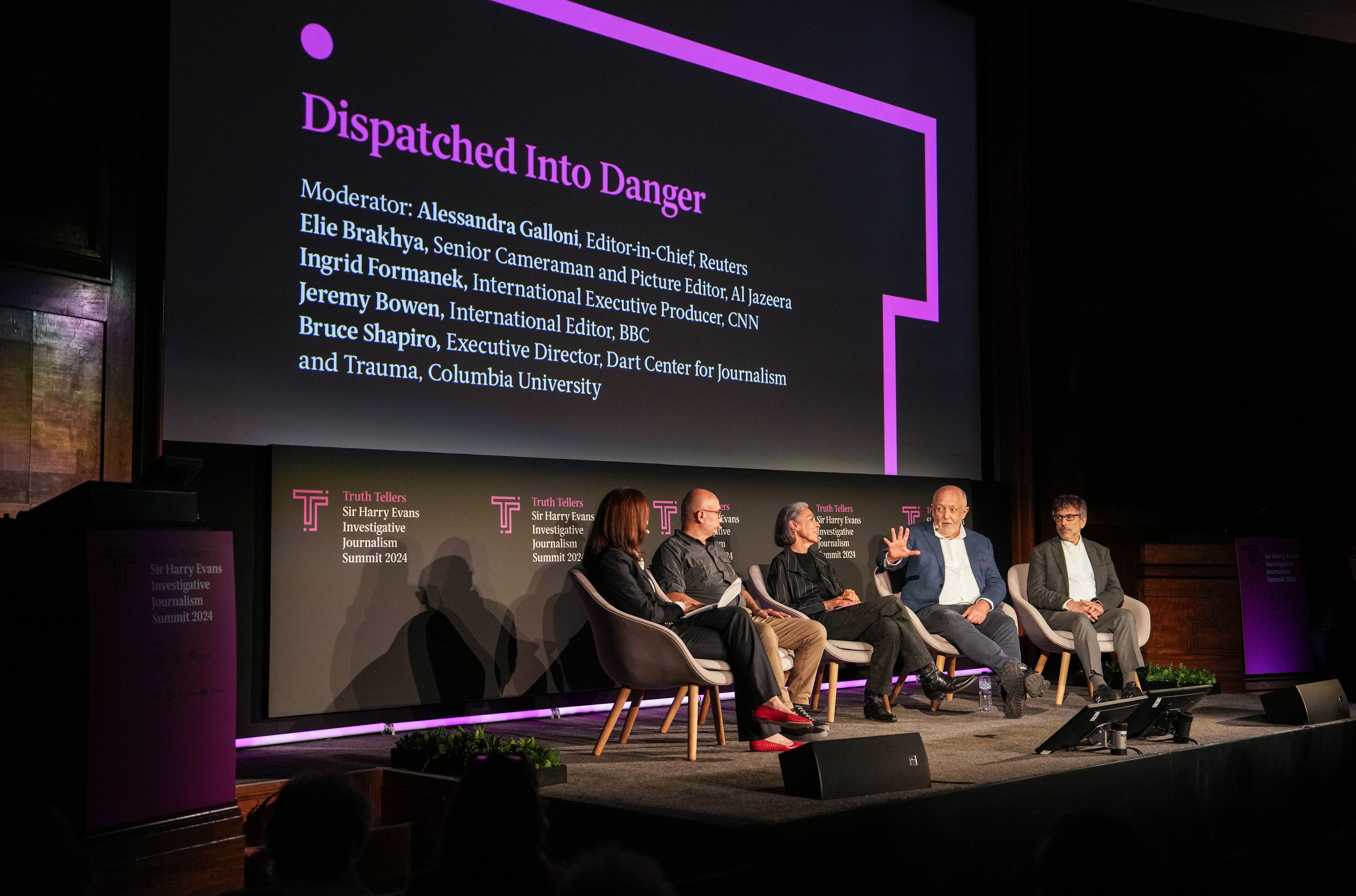 Panel on Dispatched Into Danger chaired by Alessandra Galloni, Editor in Chief, Reuters