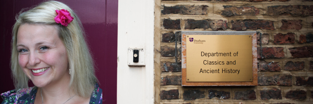 Arlene Holmes-Henderson pictured along with the outside of the Classics building in Durham City