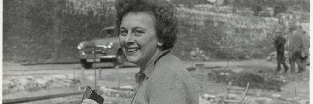 Black and white picture of Professor Dame Rosemary Cramp