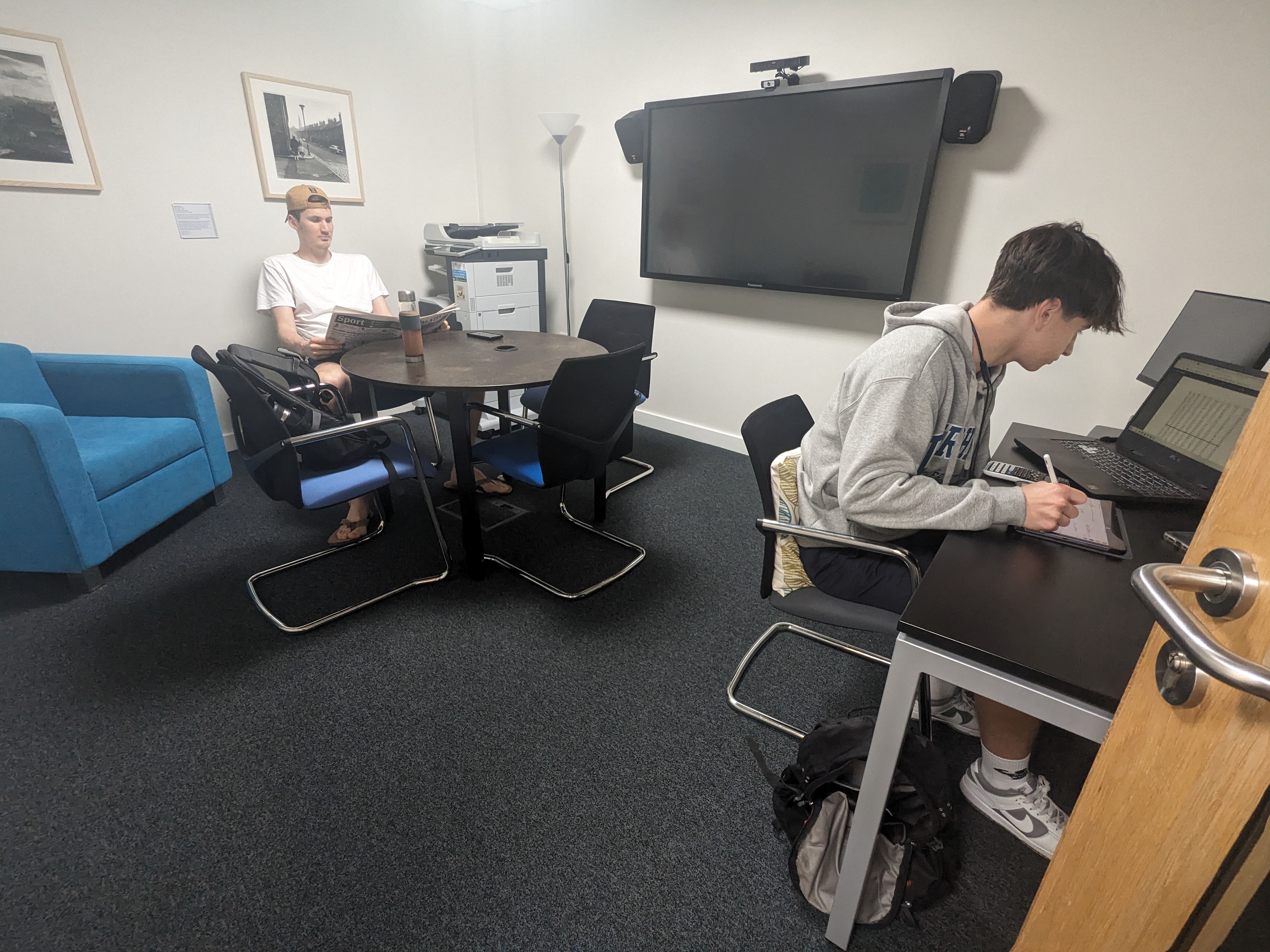 Students studying in The Bateman Room