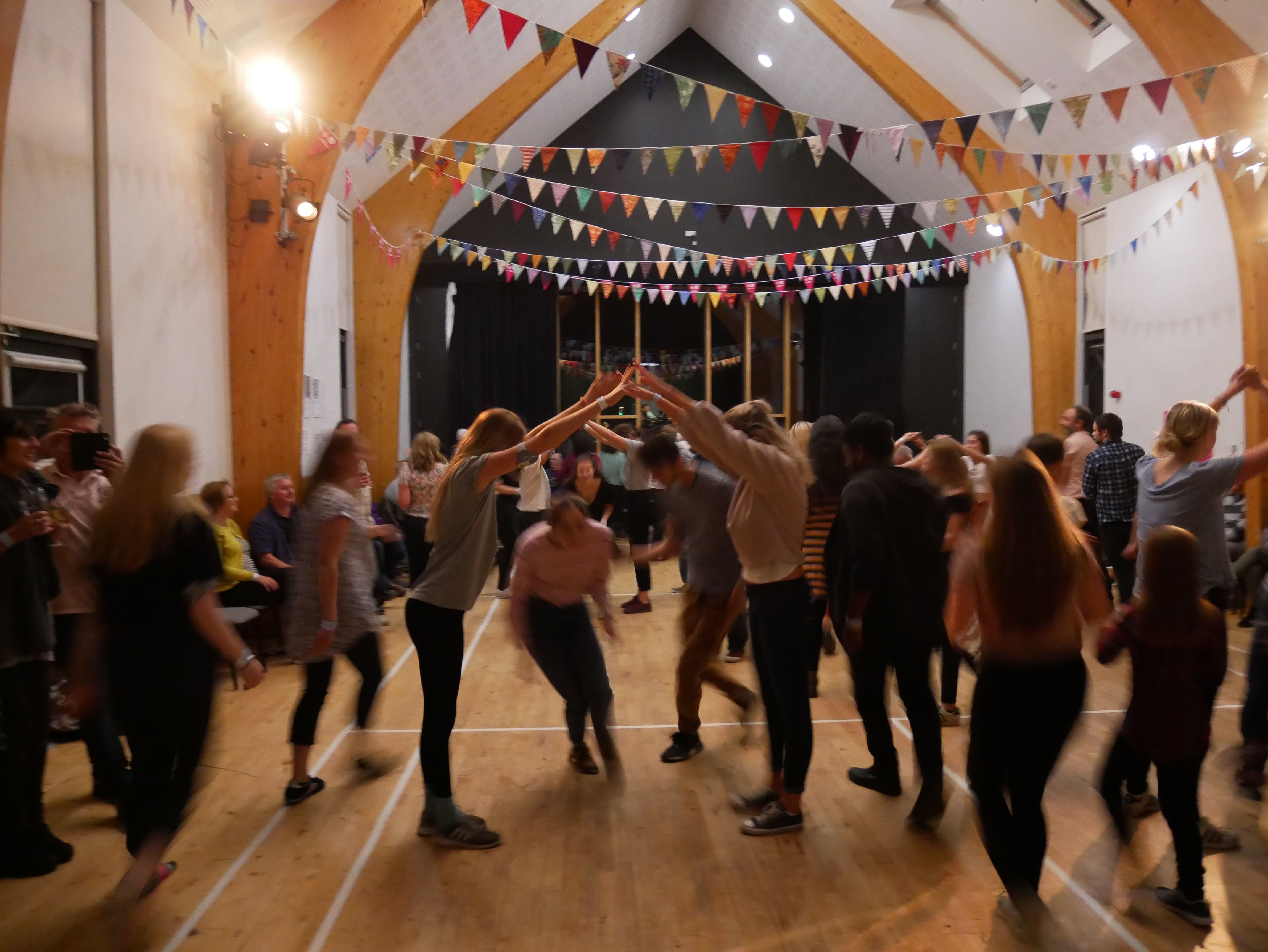 People dancing at a ceilidh