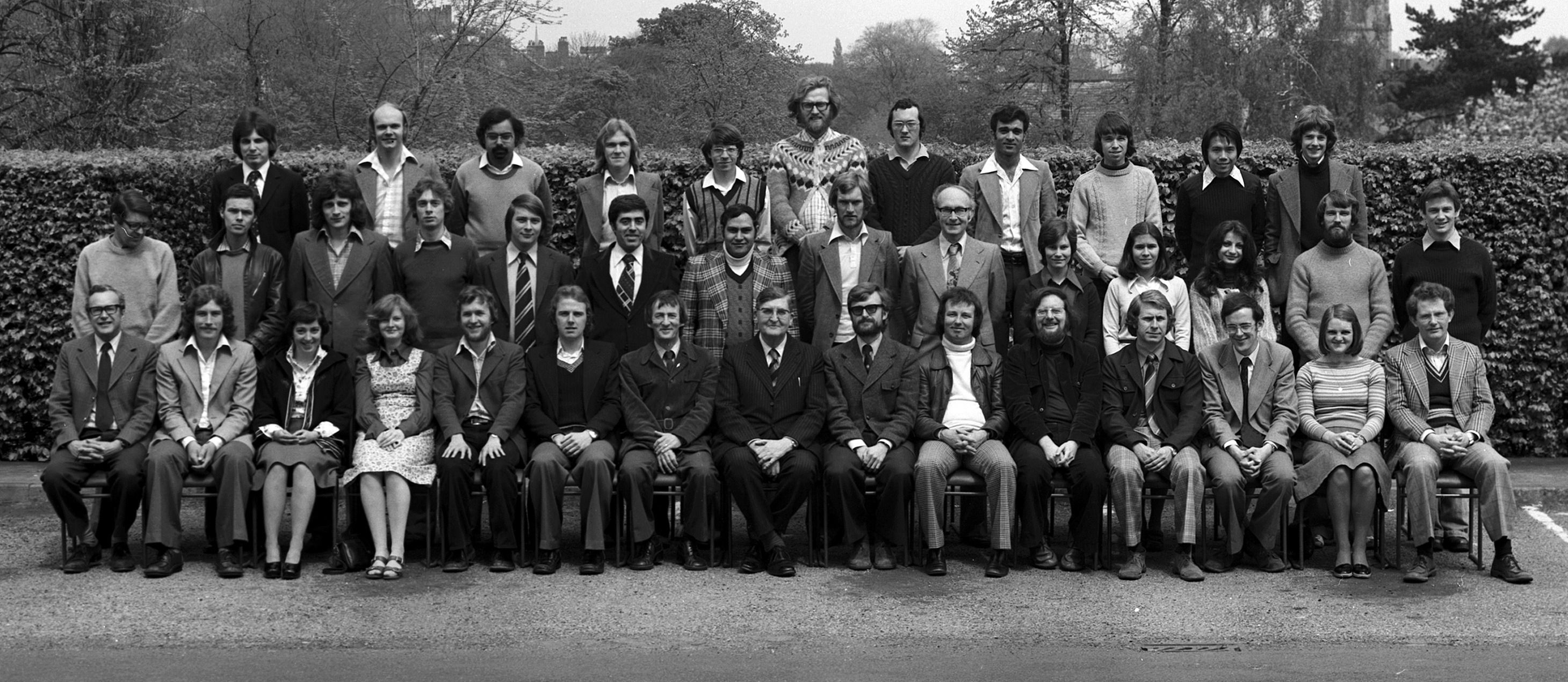 Geography Department Postgraduate Group photo from 1977