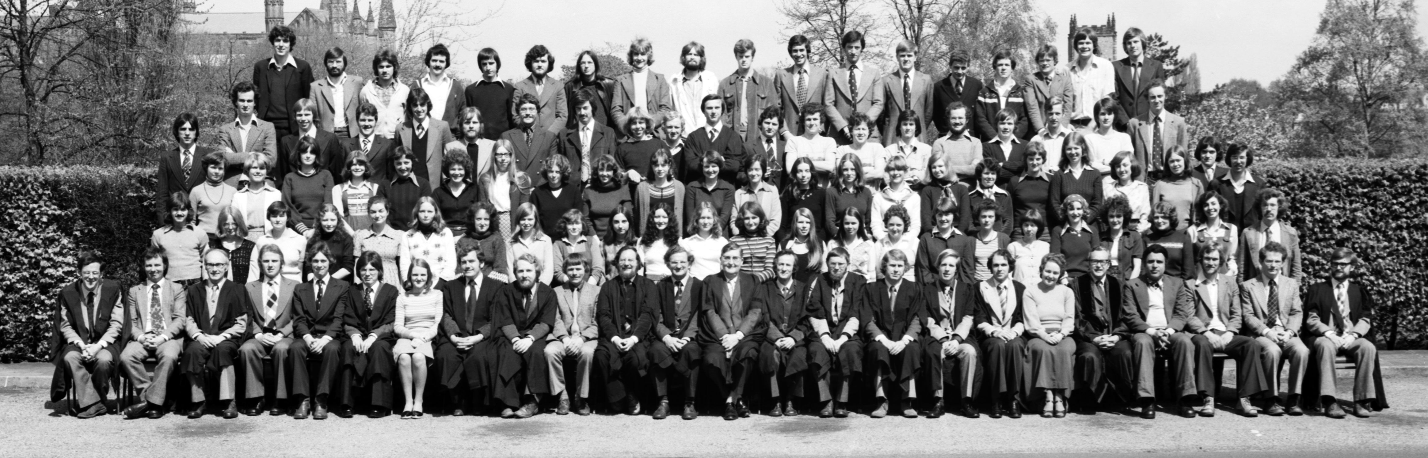 Geography Department Undergraduate Group photo from 1977