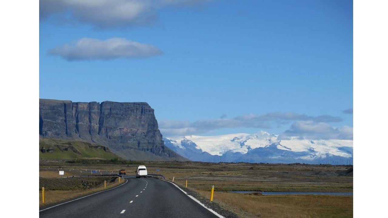 Road, glaciers