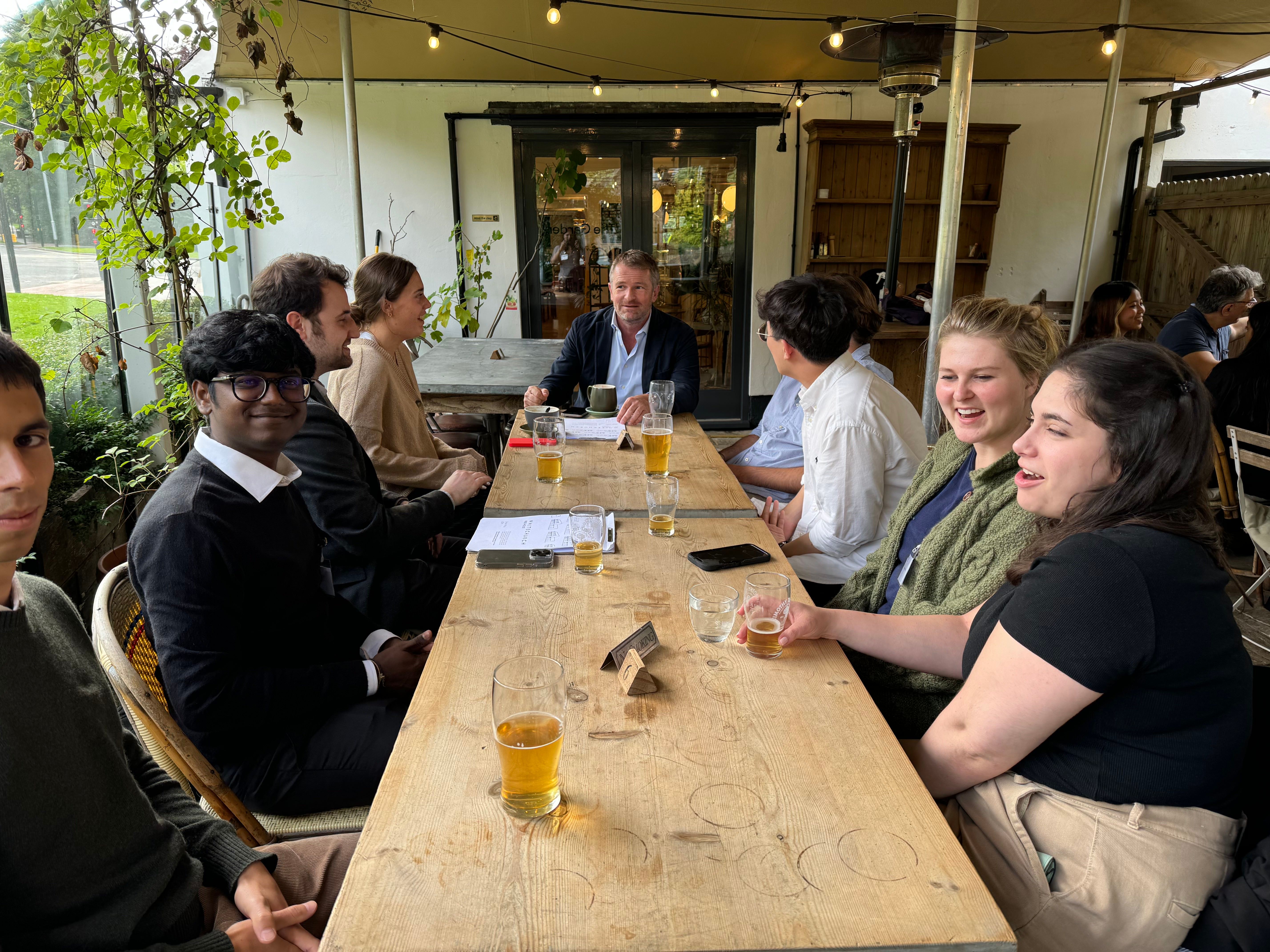 A group of students having lunch