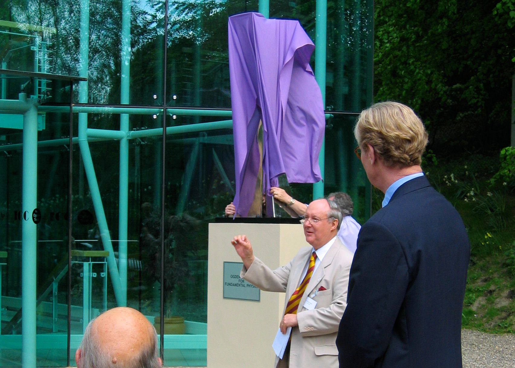 The Sculpture outside the Ogden Centre for Fundamental Physics is formally unveiled, called Forces of Nature