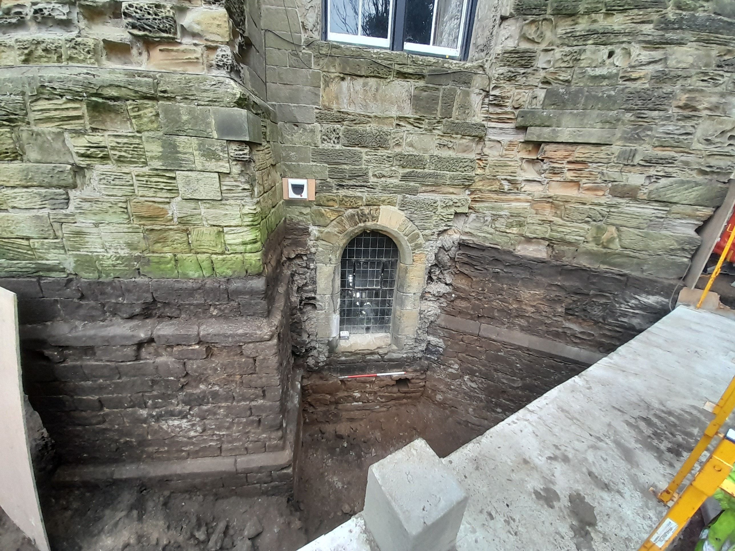 The original window of the Norman Chapel now full exposed again