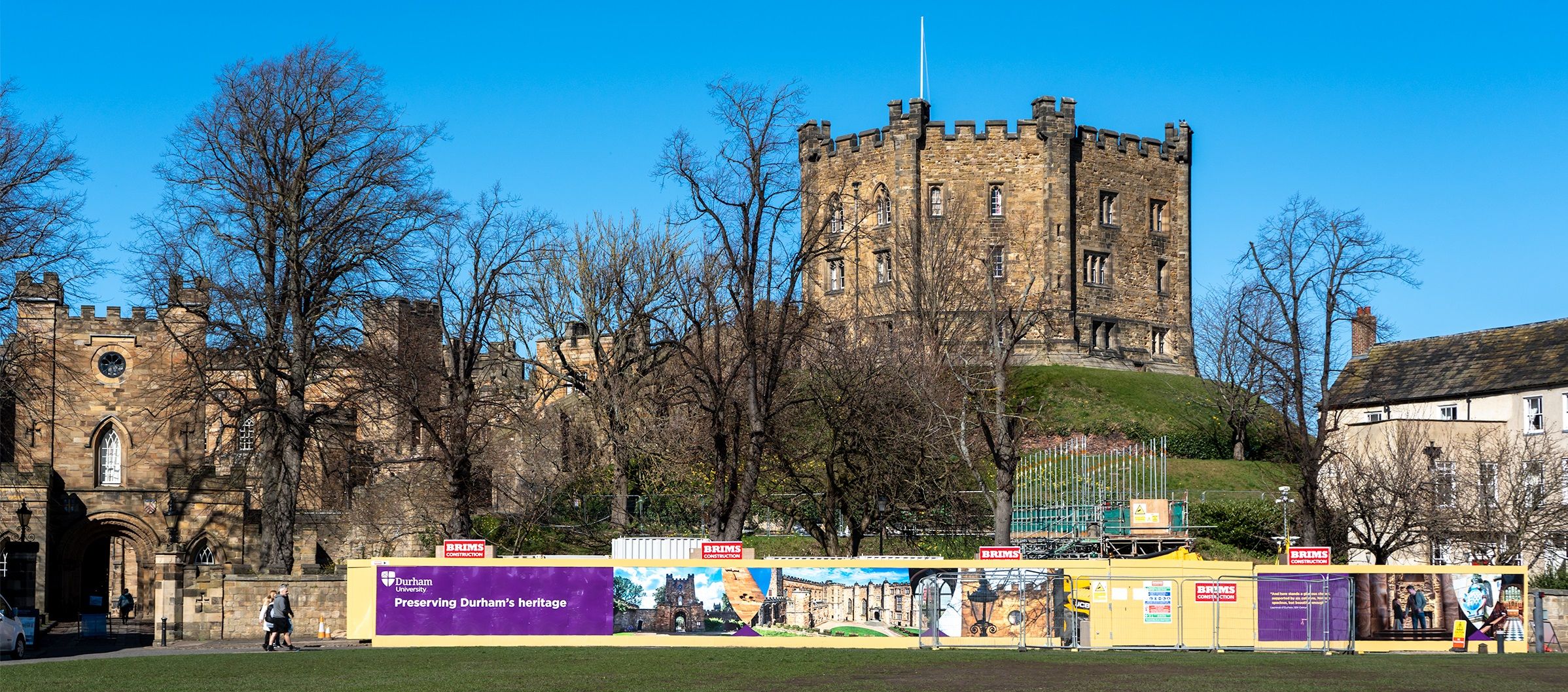 Norman Chapel Project Hoardings around Castle on Palace Green