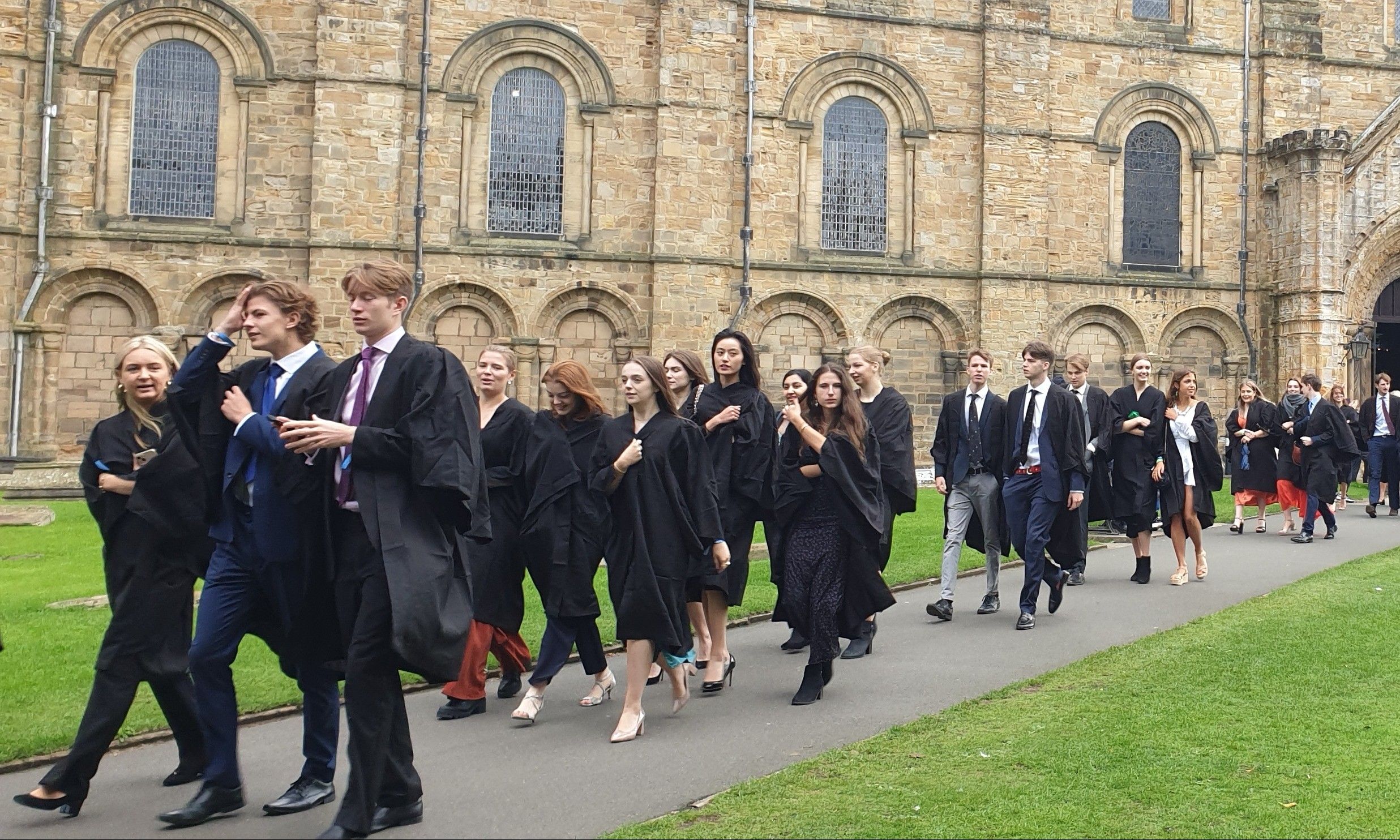 Hatfield College students leaving the Cathedral after Matriculation 2022