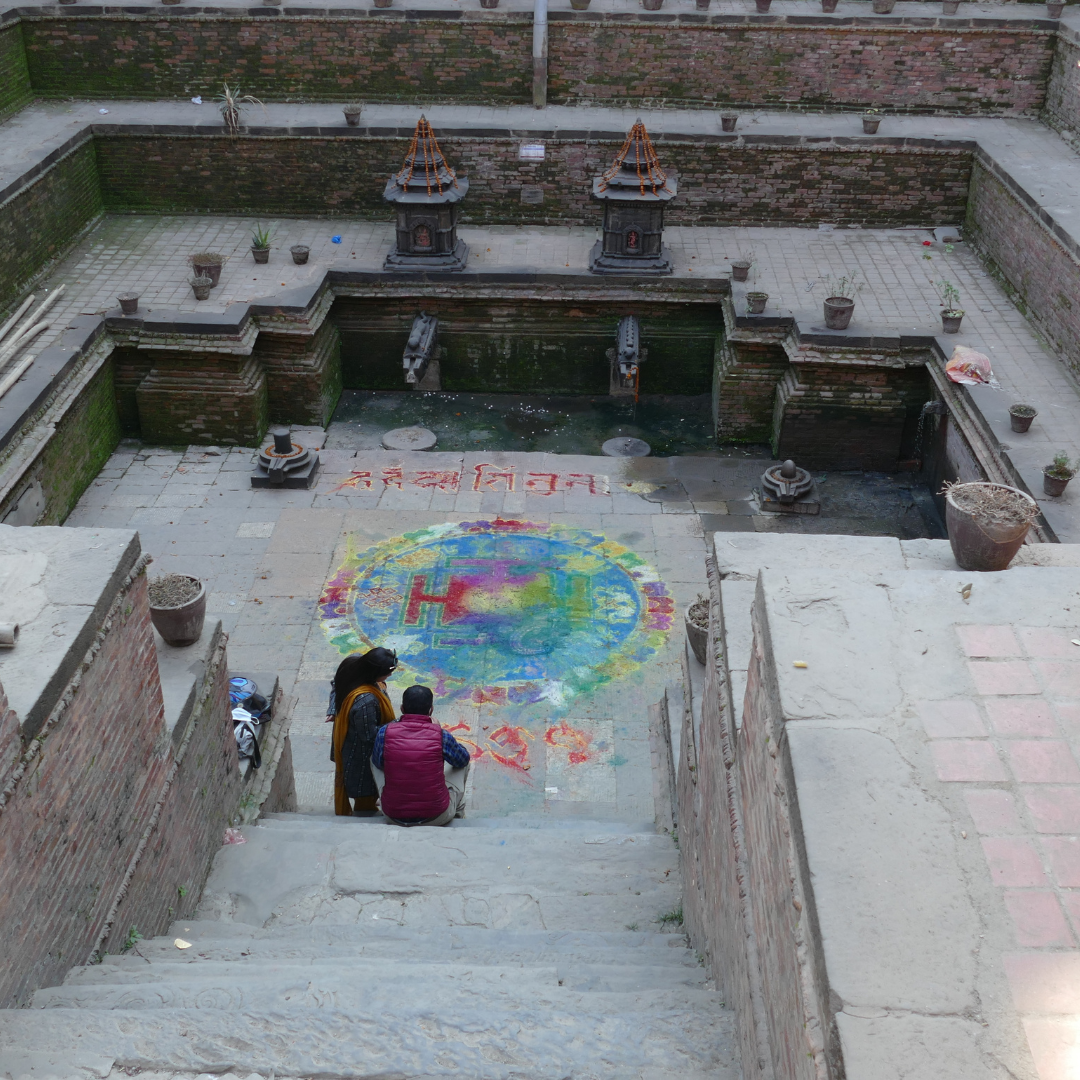 One of Patan’s many brick-lined tanks (hiti), providing water to communities of the Kathmandu Valley
