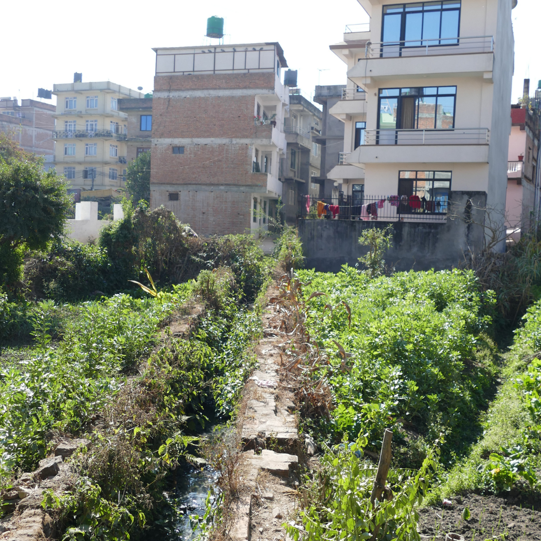 A historic water canal (rajkulo) within the Kathmandu Valley flowing from the headwaters of the river Lele