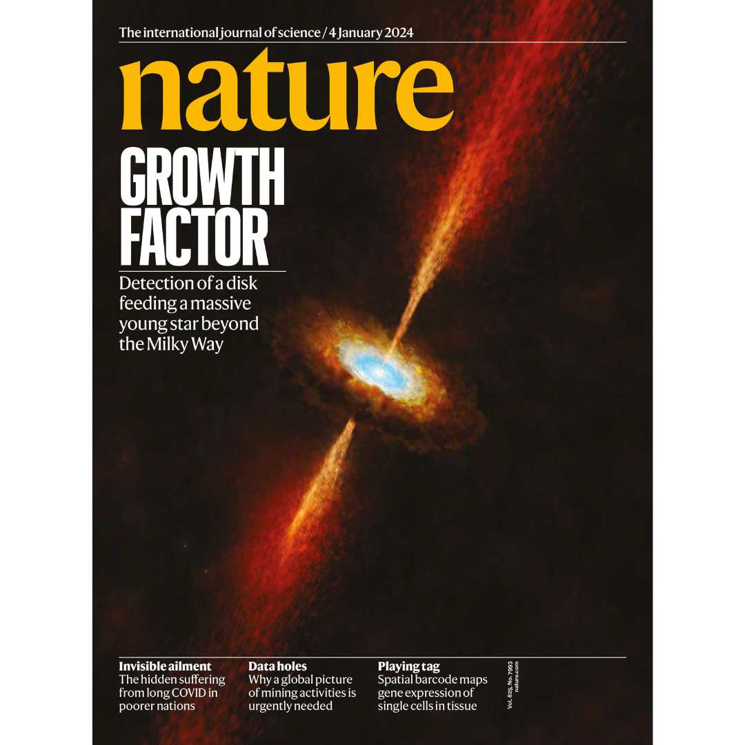 Front cover of Nature magazine featuring Durham's Physics research
