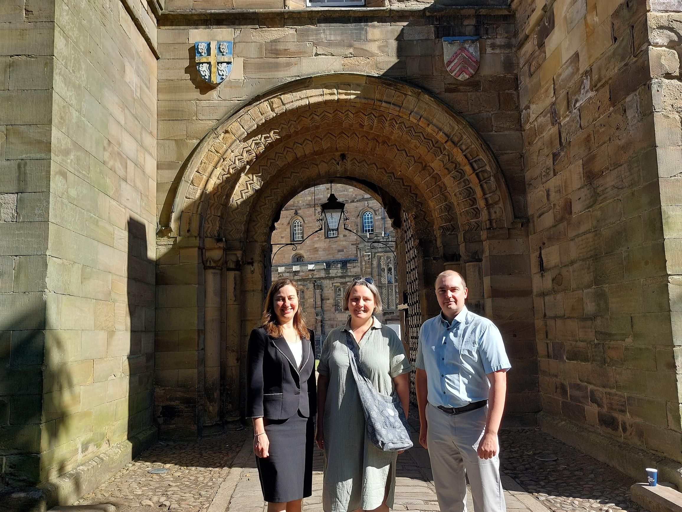 Three representatives from ZNU pictured in Durham