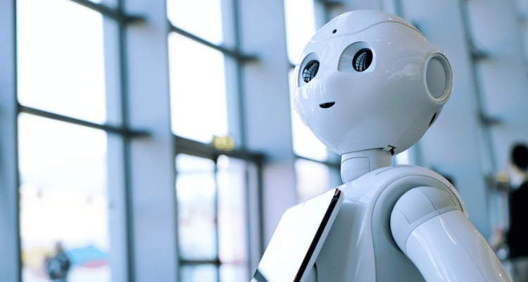 White human like robot