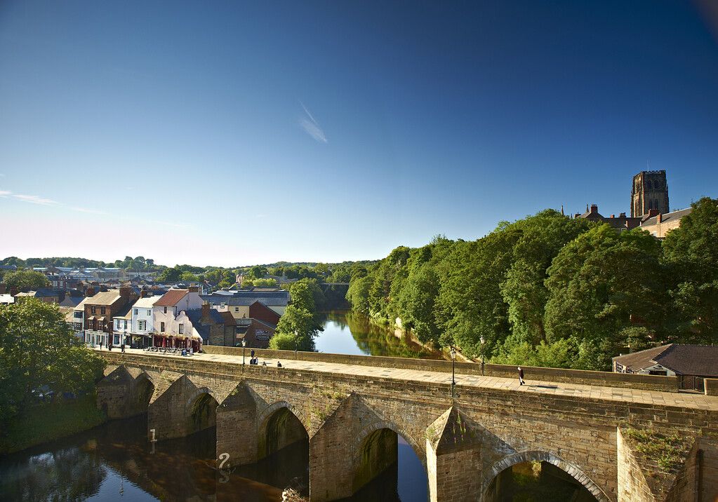 View of Elvet Bridge on a clear day