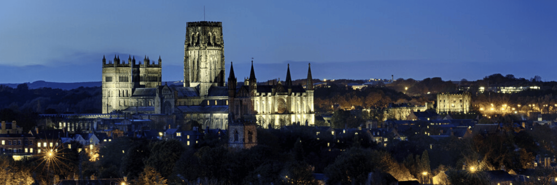 A night time view of Durham Cathedral