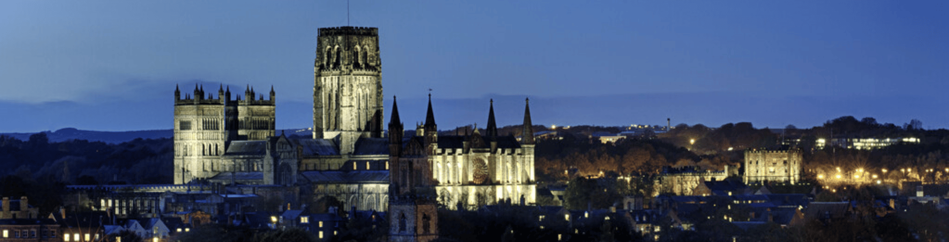 A night time view of Durham Cathedral