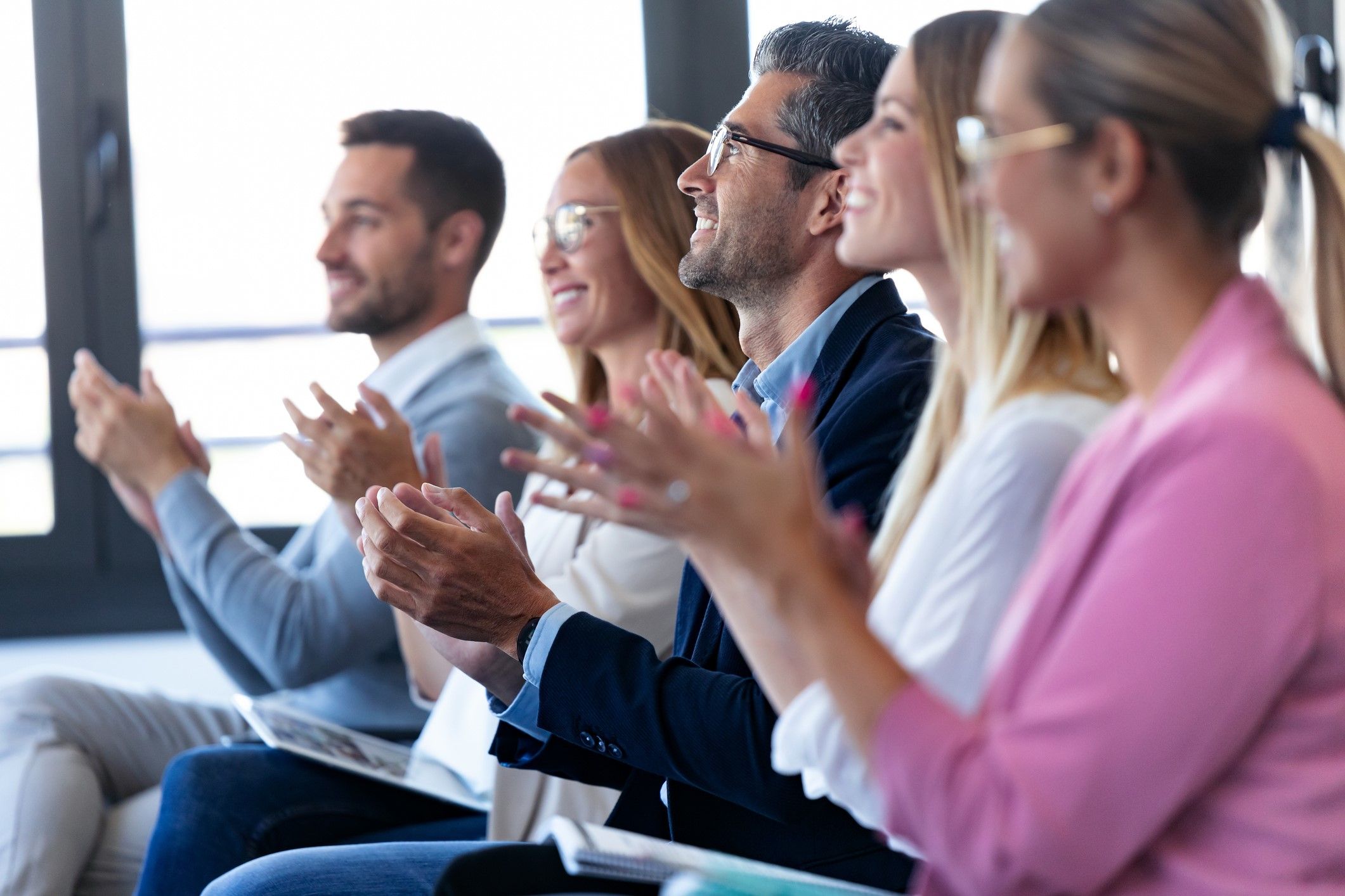 people listening to a lecture