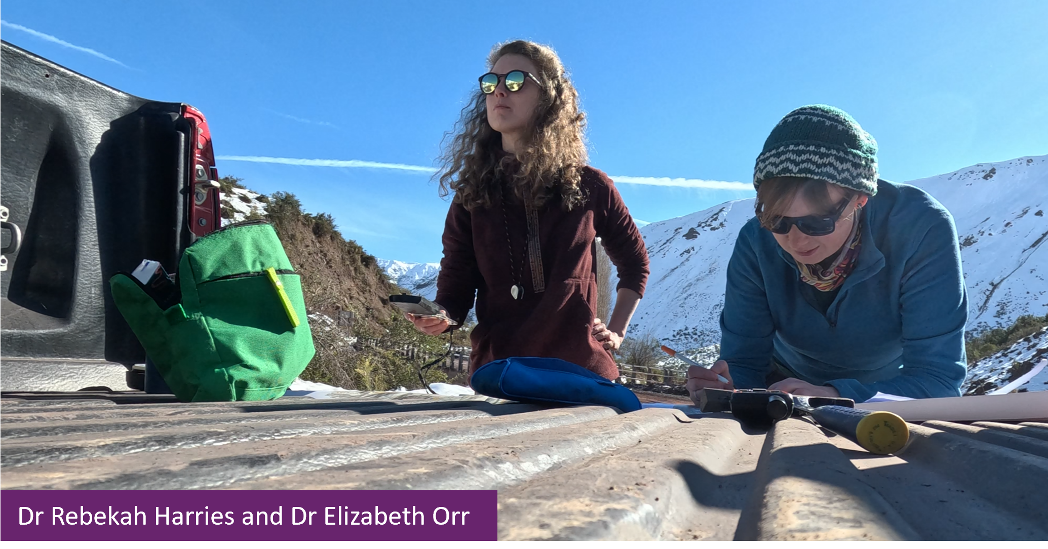 Dr Rebeka Harries and Dr Elizabeth Orr in Chile