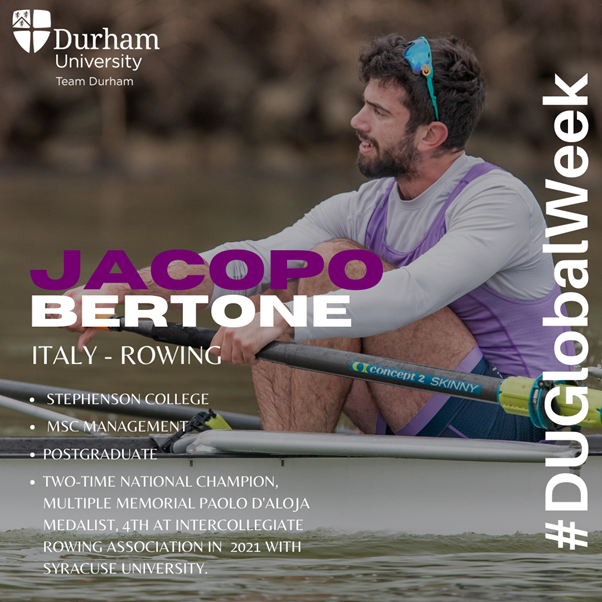 Male rower in a boat